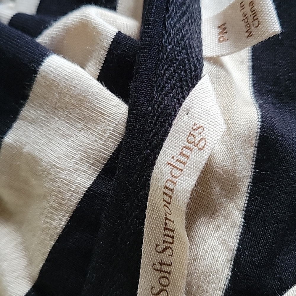 Soft Surroundings Adrift Striped Dress Black & Cream Medium - Picture 9 of 9
